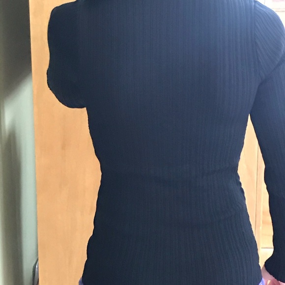 INC NWT Size Small  Wrap Over Black Sweater - Picture 5 of 8